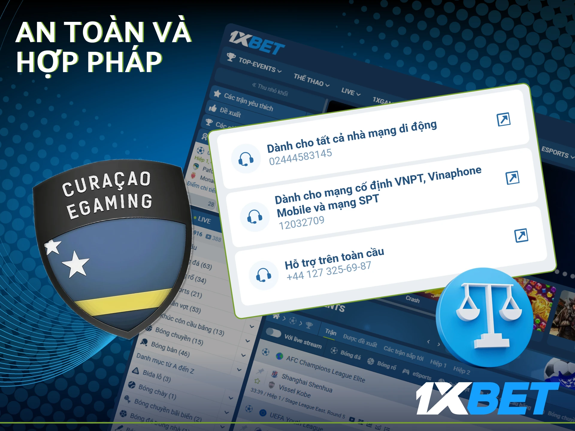 1xBet hoạt động dưới giấy phép Curacao.