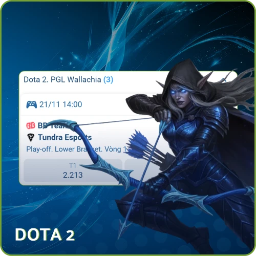 Cá cược Dota 2 trên 1xbet bao gồm các giải đấu lớn.