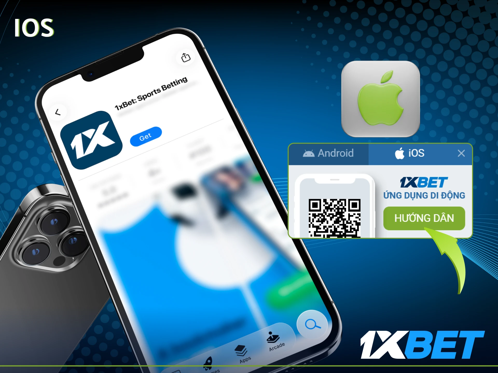 Cài đặt ứng dụng 1xbet trên thiết bị iOS của bạn.
