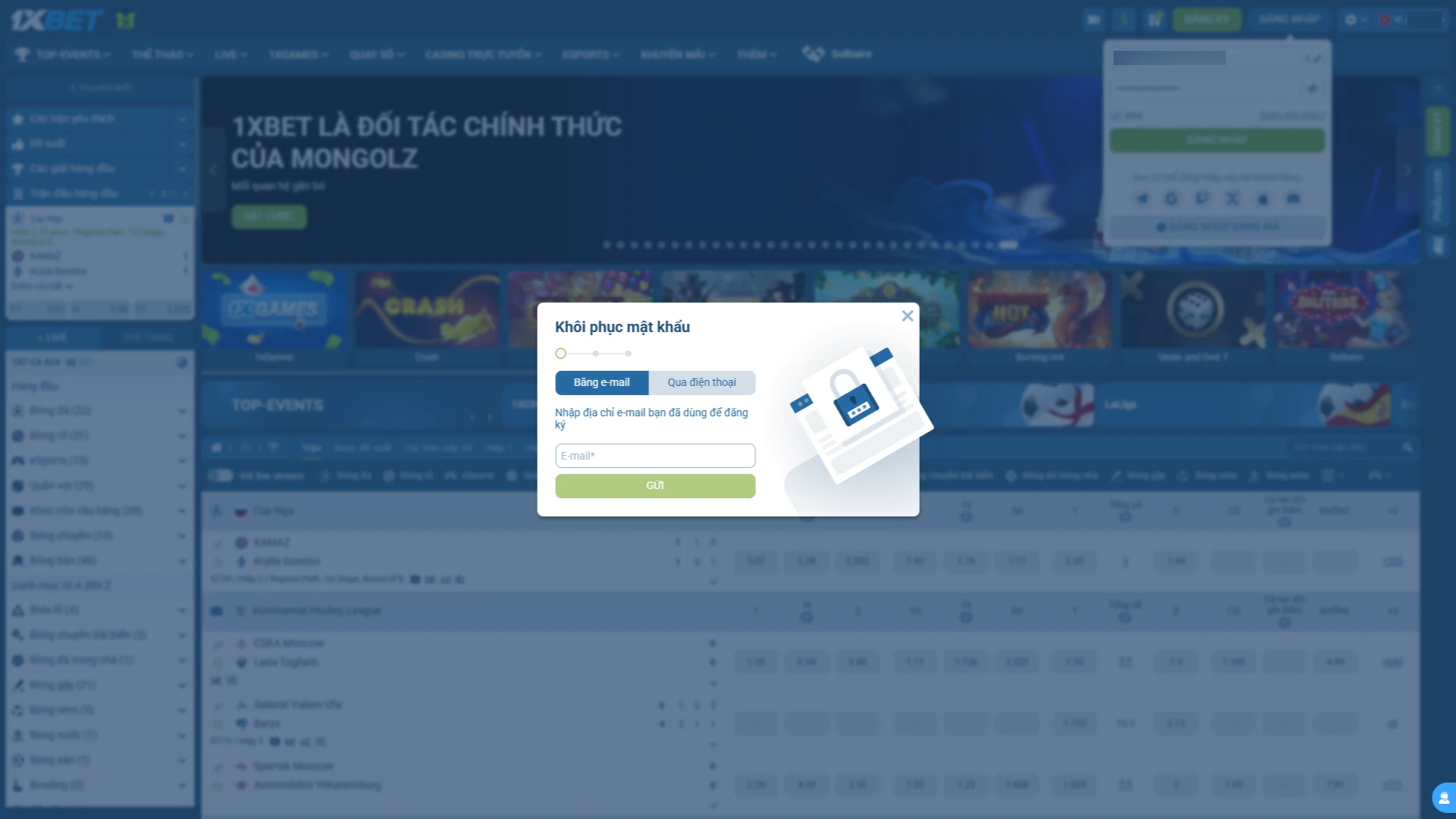 Để khôi phục mật khẩu 1xbet của bạn, hãy truy cập liên kết sau.