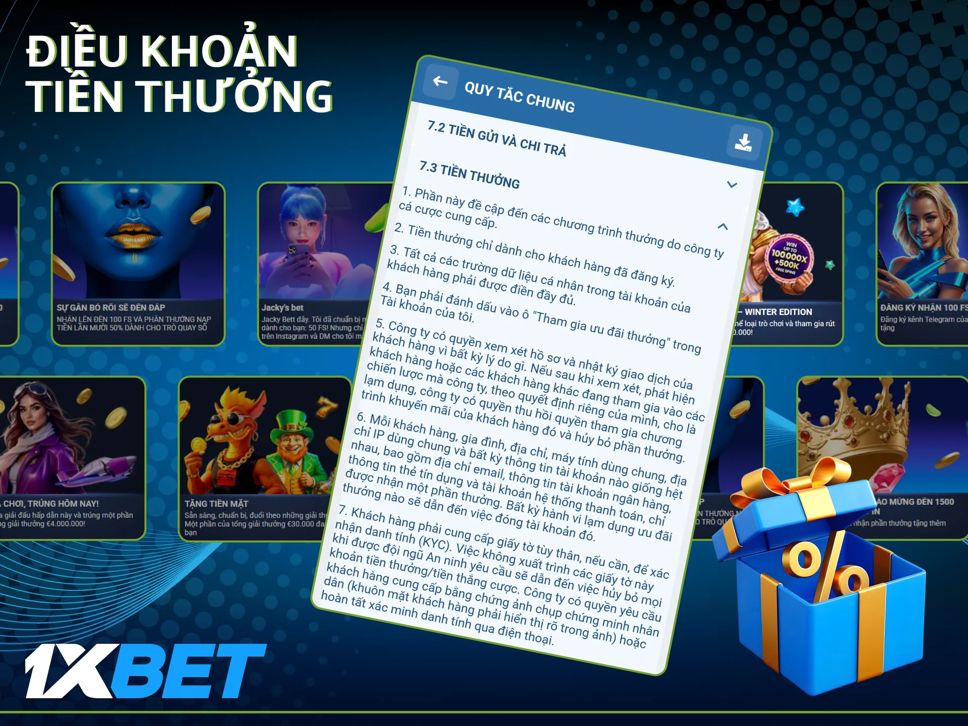 Tuân thủ các yêu cầu tiền thưởng của 1xBet để mở khóa phần thưởng và đảm bảo chơi công bằng.